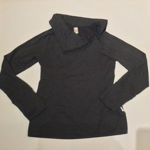 Mondetta Dark Grey Snap Neck Sweatshirt